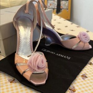 Giorgio Armani Pink Floral Heels